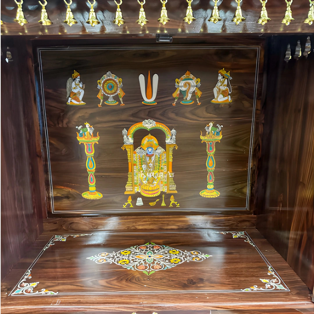 zoom view of Satvish Teak Wood Mandap (Teak)