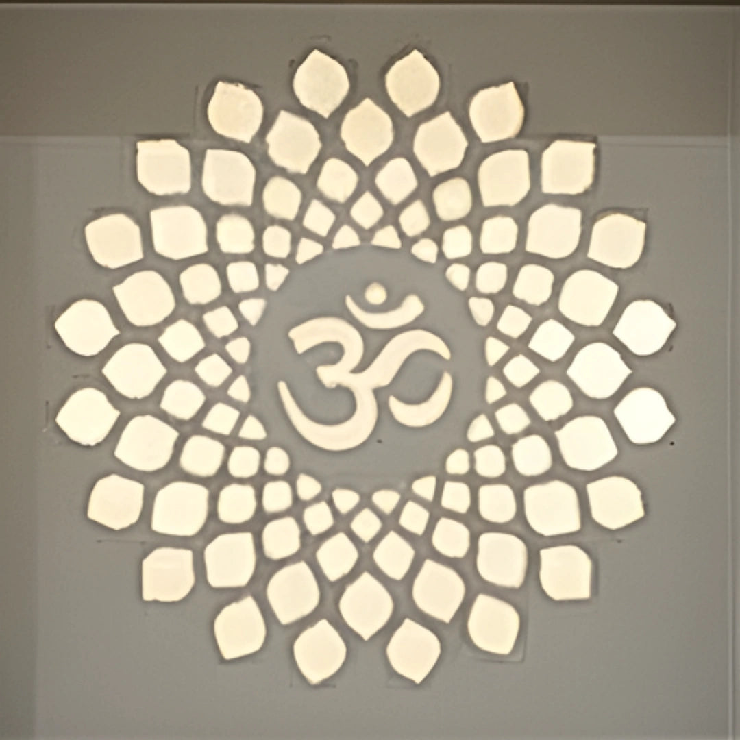 zoom view of Sristhala Teak Wood Mandir (Brown White)