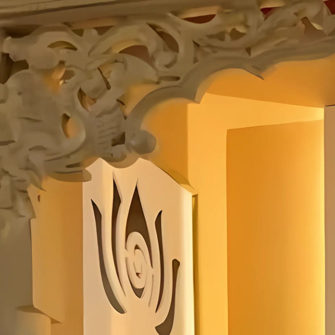 zoom view of Vigraha Teak Wood Mandap (Brown)