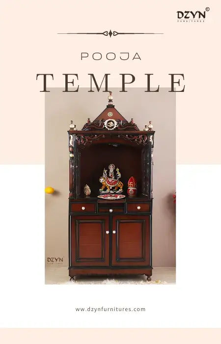 Home temple with serene ambiance, natural elements, and sacred decor