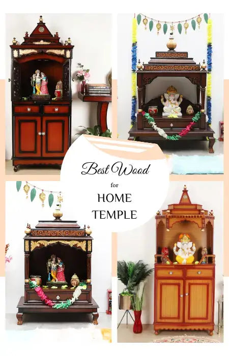 Home pooja mandirs made with the teakwood