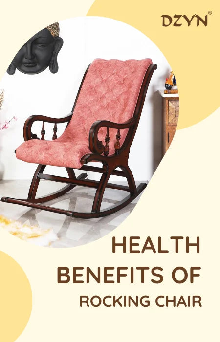 The health benefits of rocking chair are enormous. This image features a wooden rocking chair.