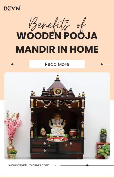 Lord Ganesh idol place in wooden temple. The temple featuring complex carvings and Om symbol.