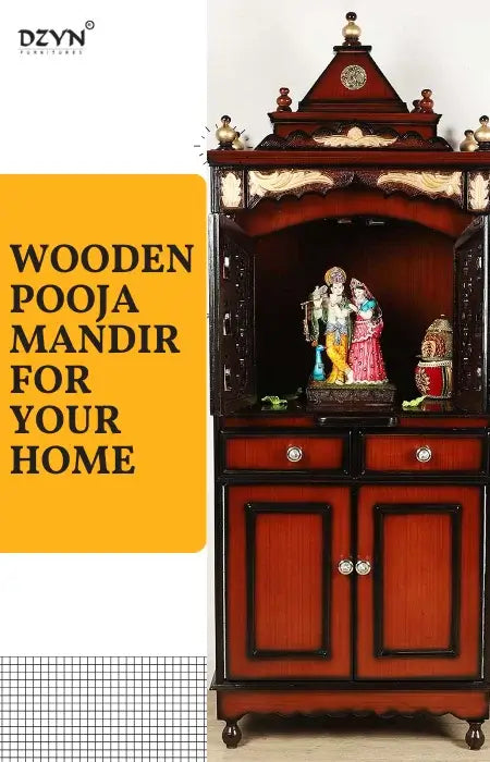 Suramya wooden pooja mandir for home