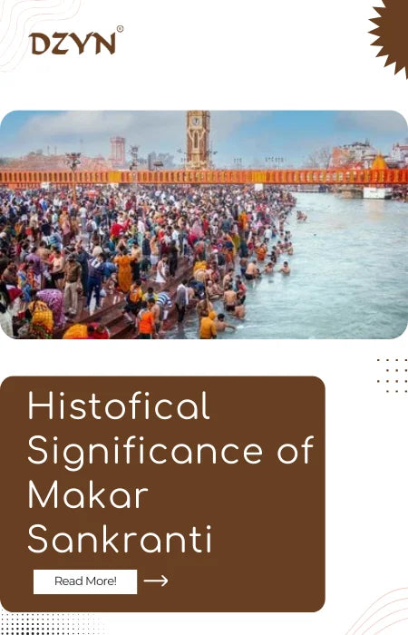 Devotees gathered at a holy riverbank participating in rituals during Makar Sankranti, highlighting its historical and cultural significance.