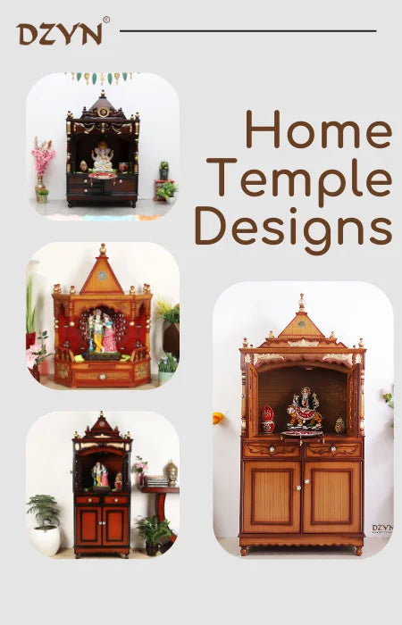 Best home temple designs make from teakwood.