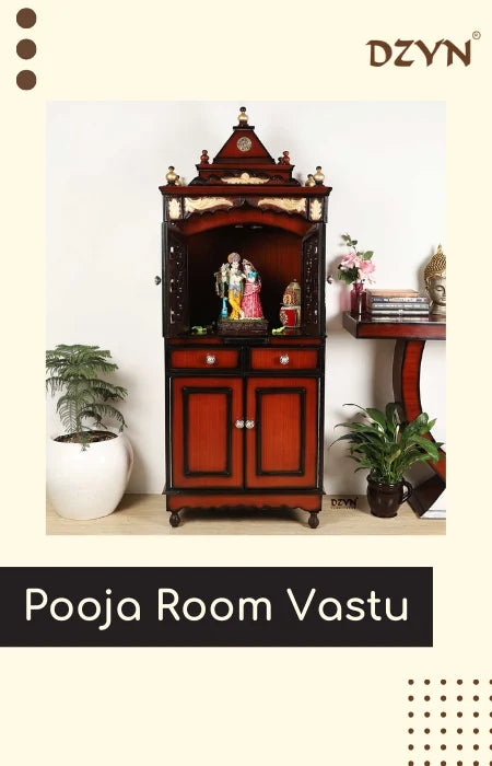 Pooja room vastu wooden temple designed to follow vastu principles, ideal for creating a sacred and peaceful prayer space at home.