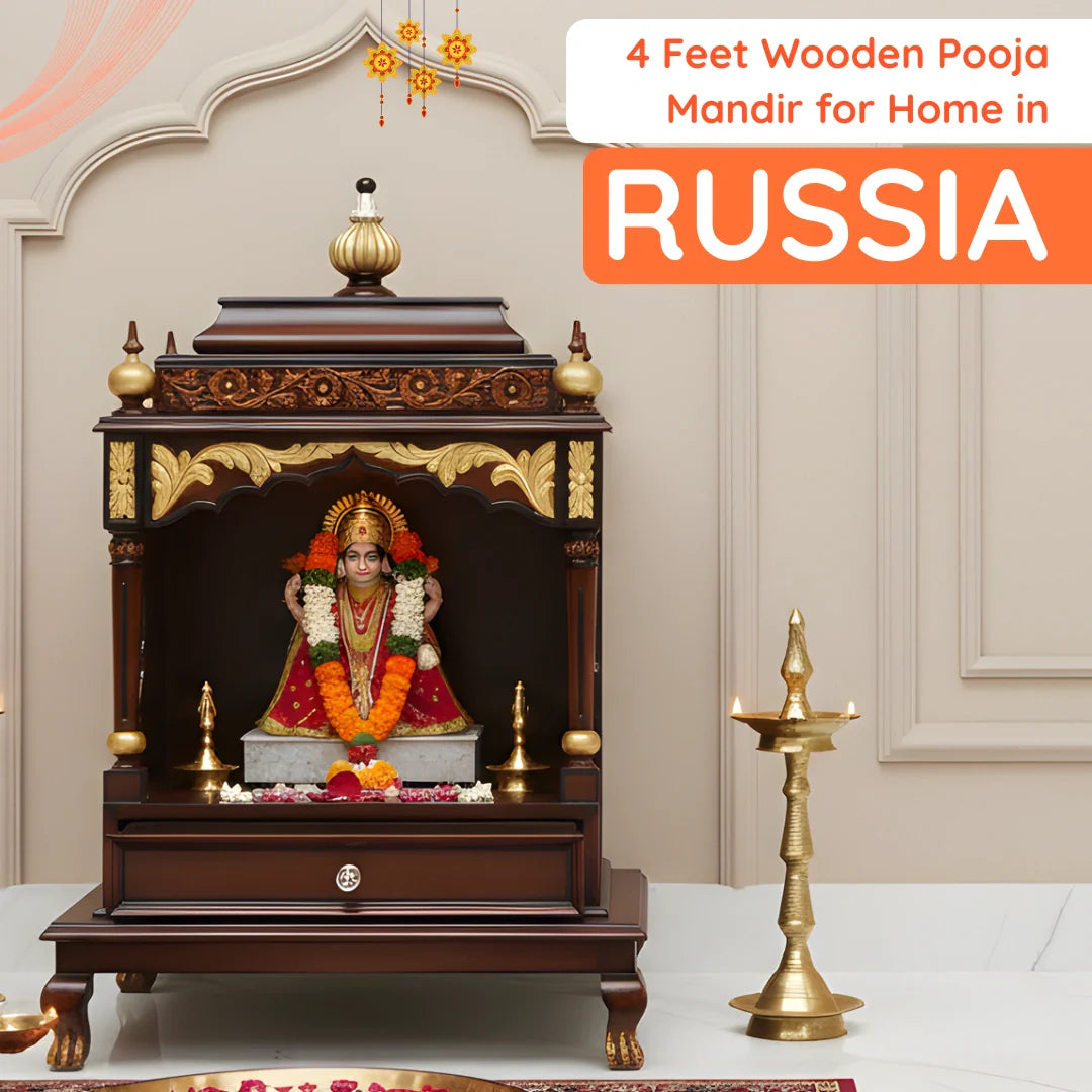4 Feet Pooja Mandir in Russia image 