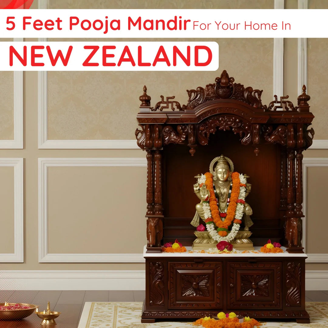 5 Feet Pooja Mandir in New Zealand image 