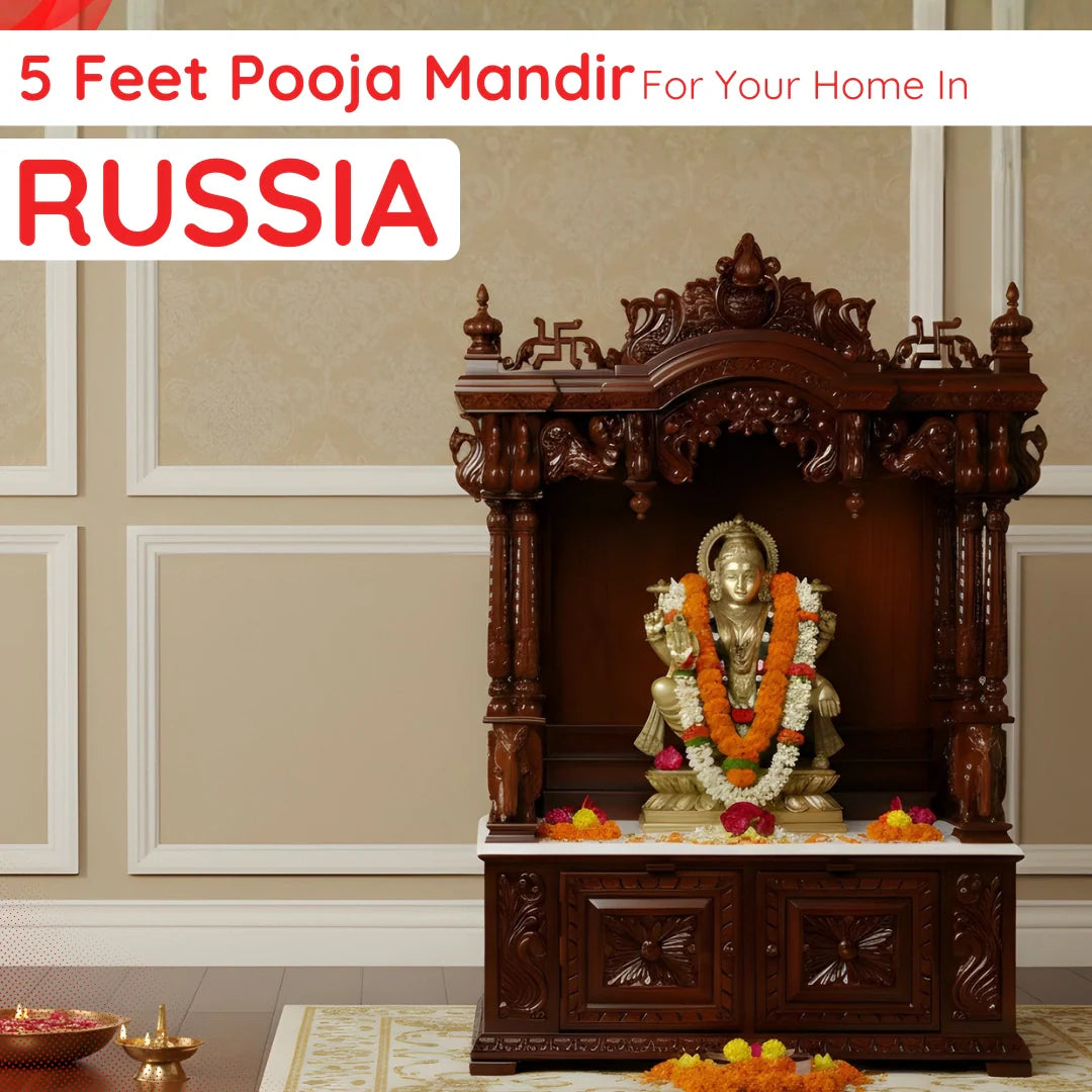 5 Feet Pooja Mandir in Russia image 