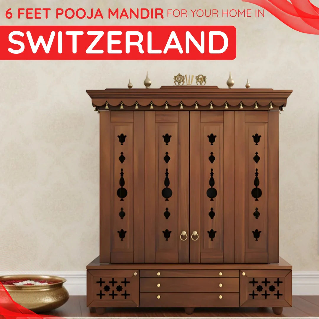 6 Feet Pooja Mandir in Switzerland image 