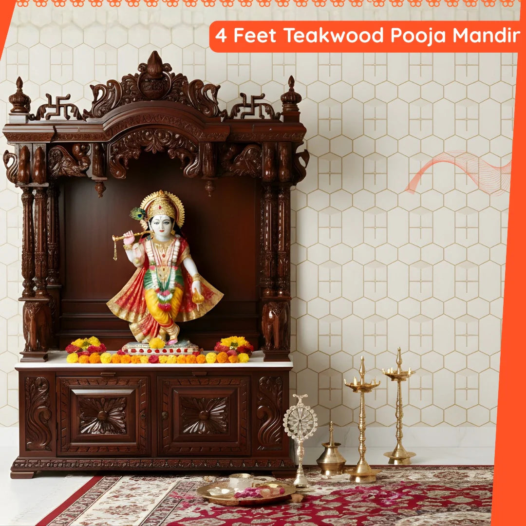 4 Feet Pooja Mandir IMAGE 