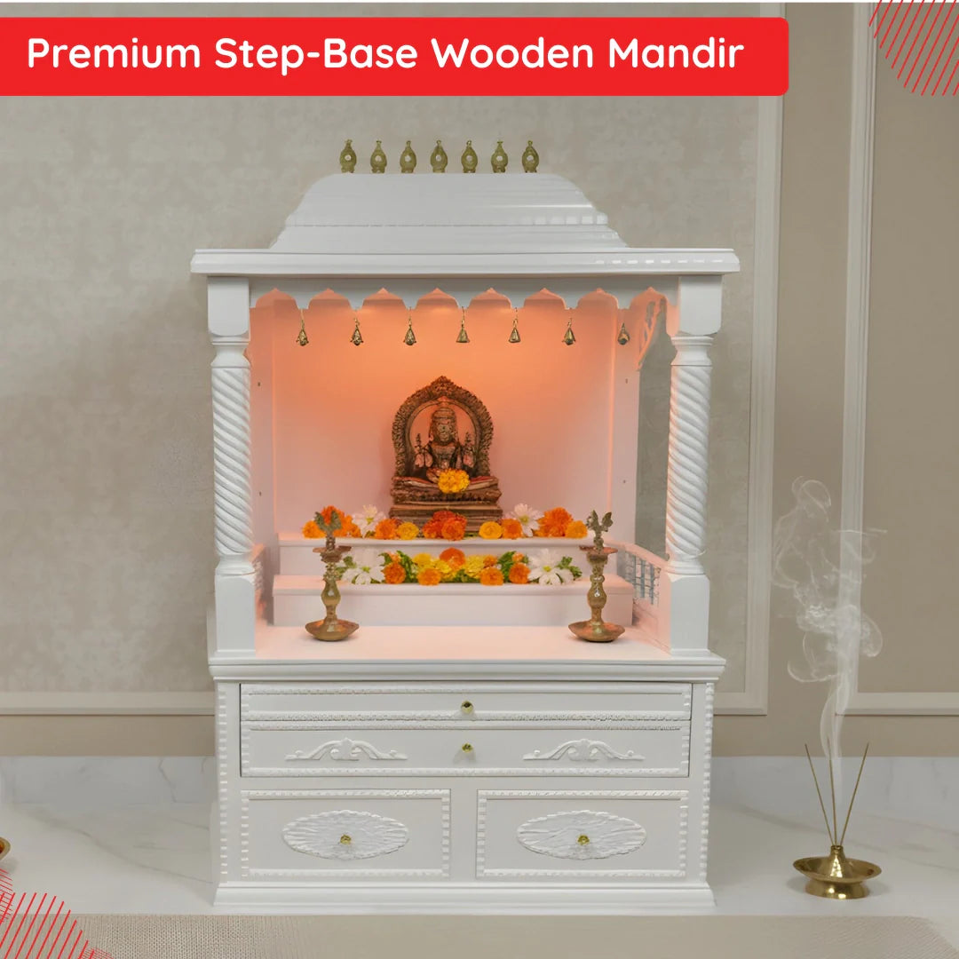 Step Base Pooja Mandir IMAGE 