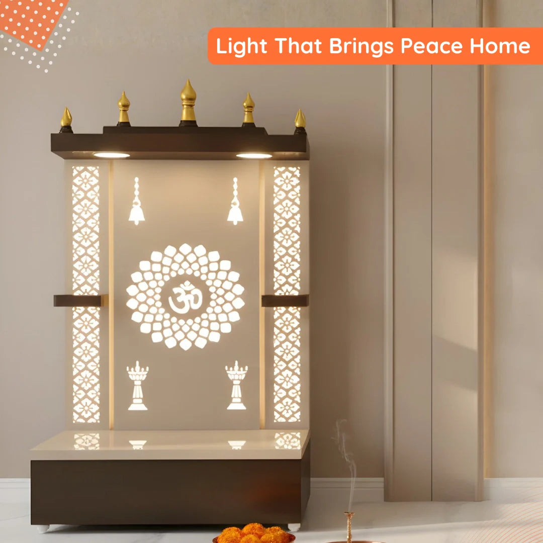 Mandir with Lights banner 