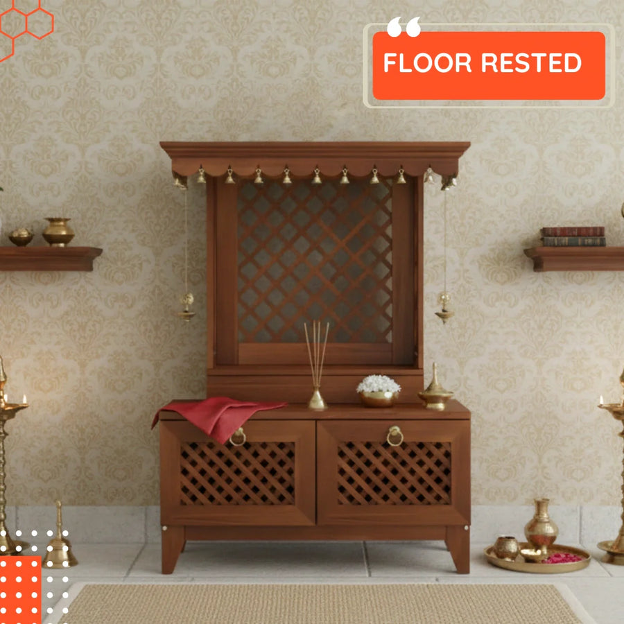 Floor-rested mandir