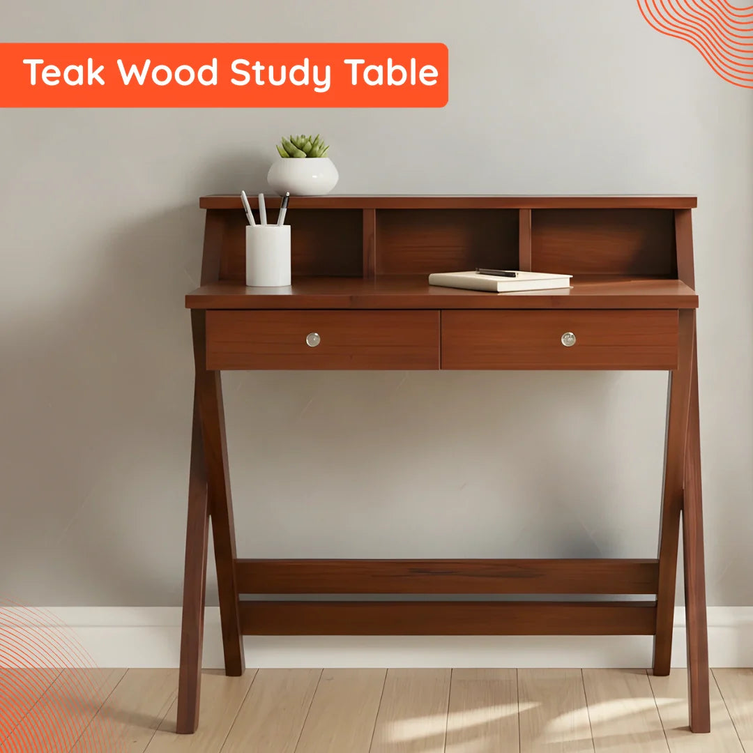 Teak Wood Study Table IMAGE