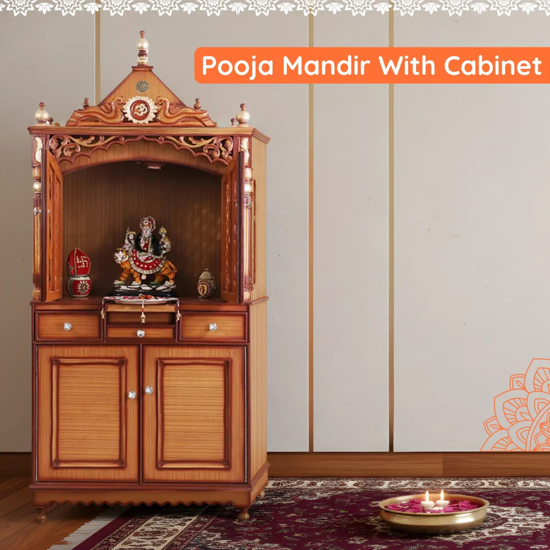 Pooja Mandir with Cabinet IMAGE 
