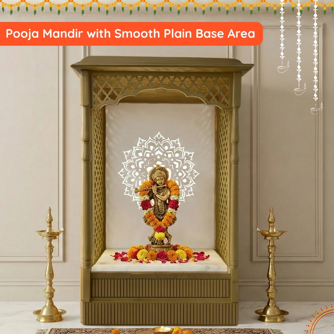 Pooja Mandir with Plain Pooja Area Base image 