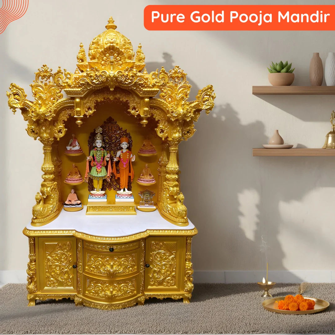 Pure Gold Color Mandir IMAGE 