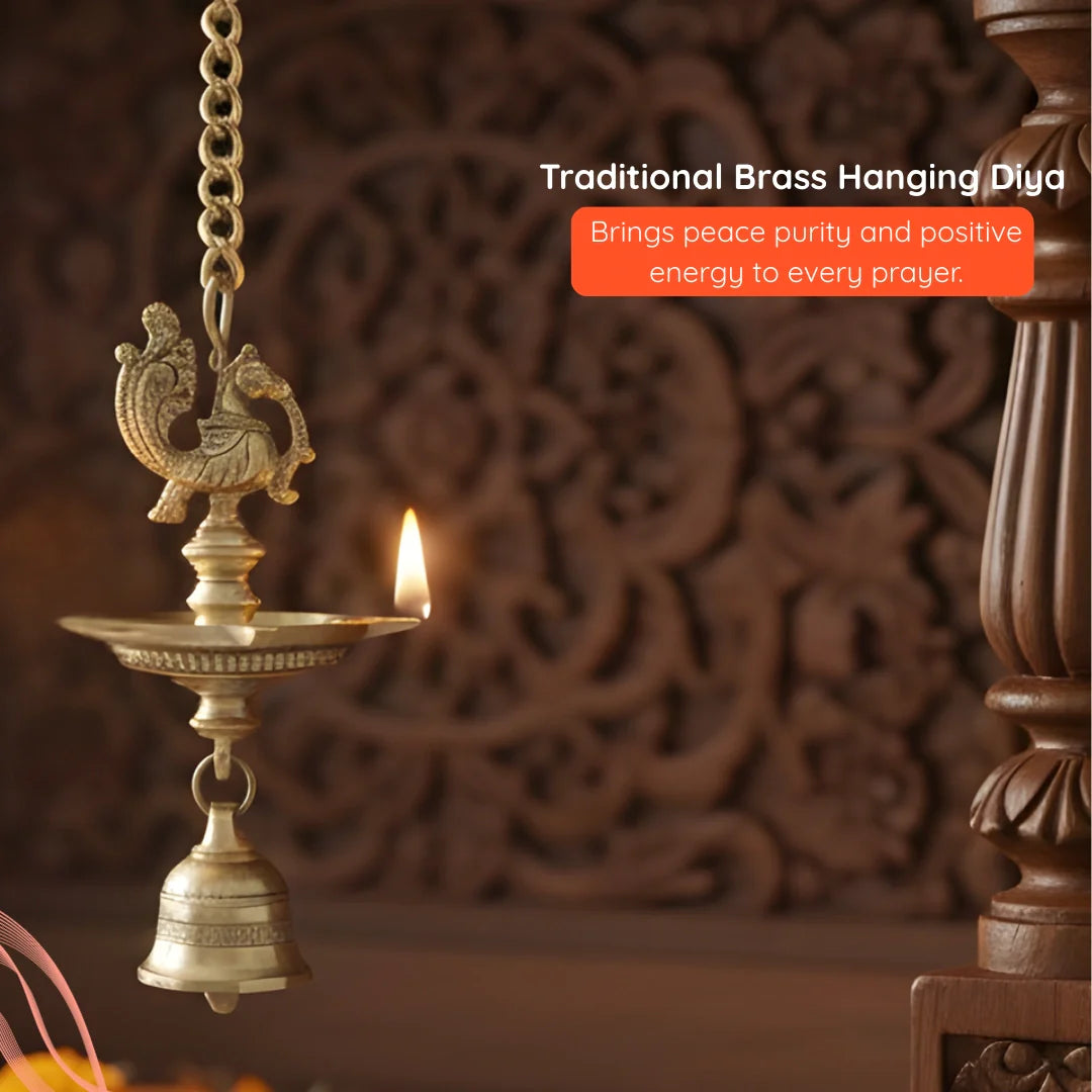 Hanging Brass Diya IMAGE 