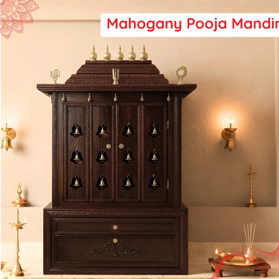 Mahogany Pooja Mandir IMAGE 