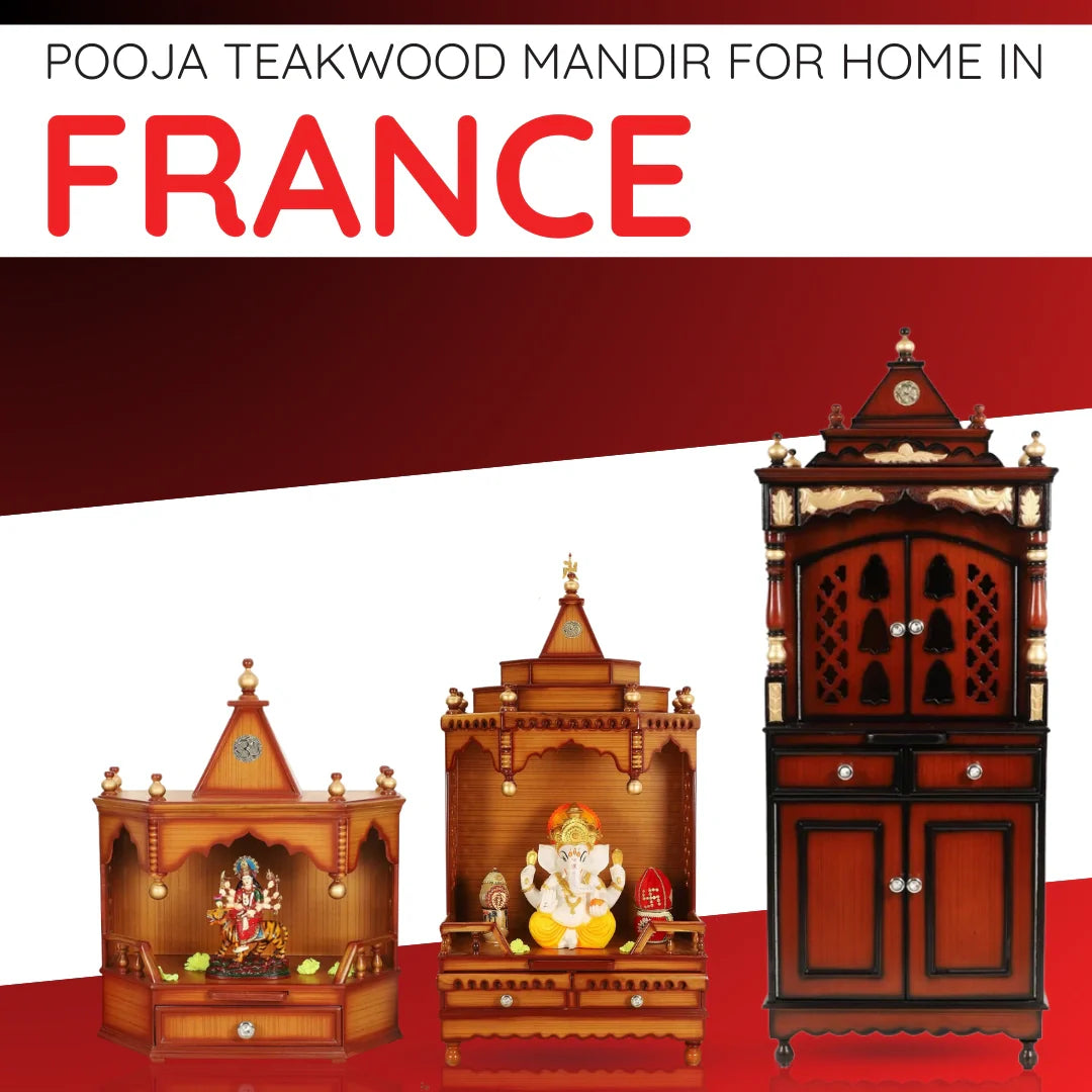 Teak Wood Mandir in France image 