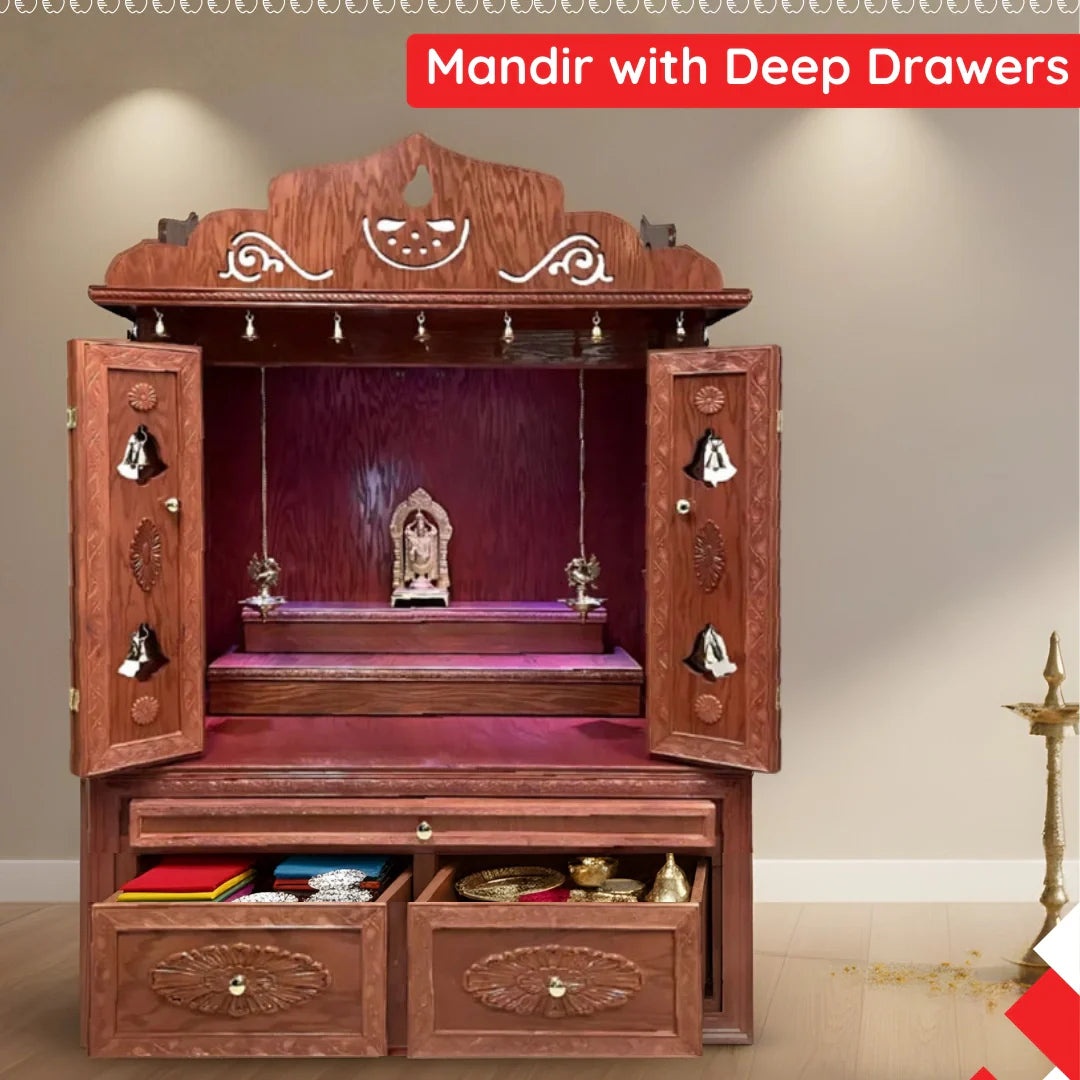 Mandir with Deep Drawers image