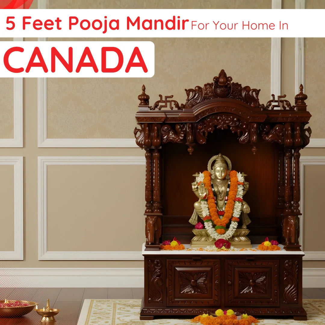 5 Feet Pooja Mandir in Canada image 