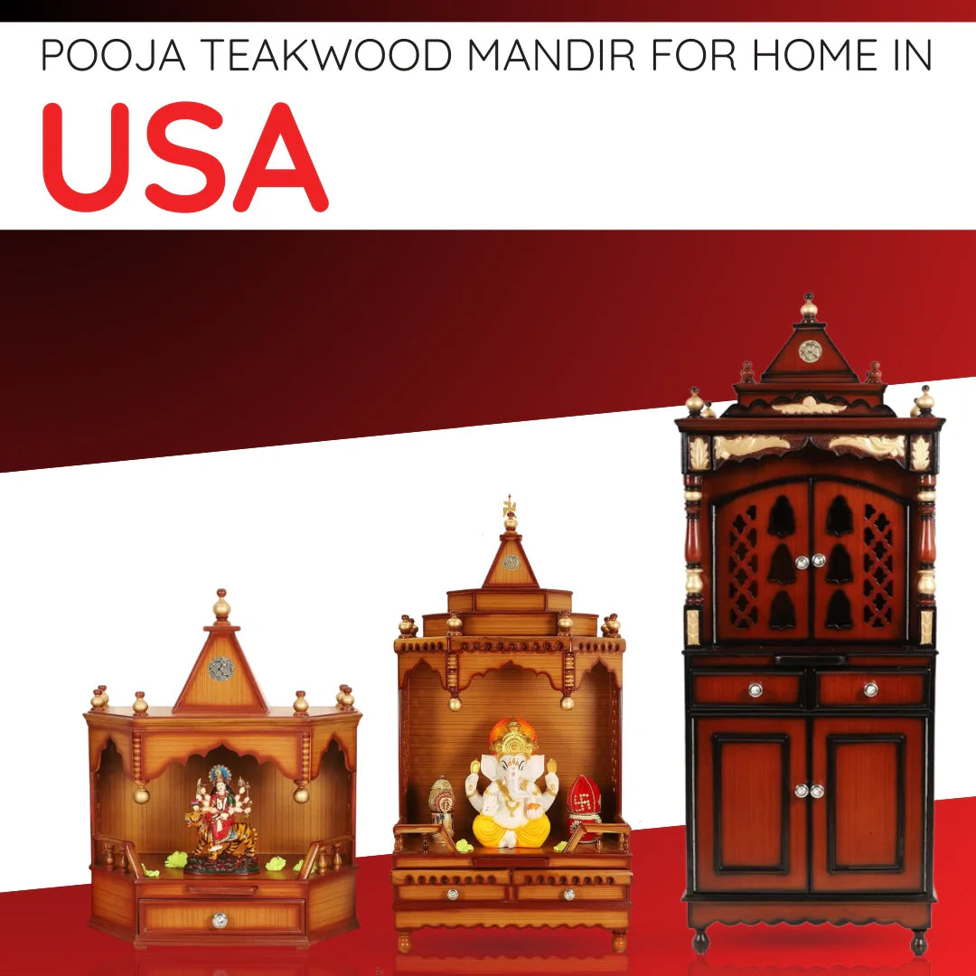 Teak Wood Mandir in USA image