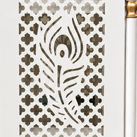 Devakriti Teak Wood Pooja Mandir With Doors (White)