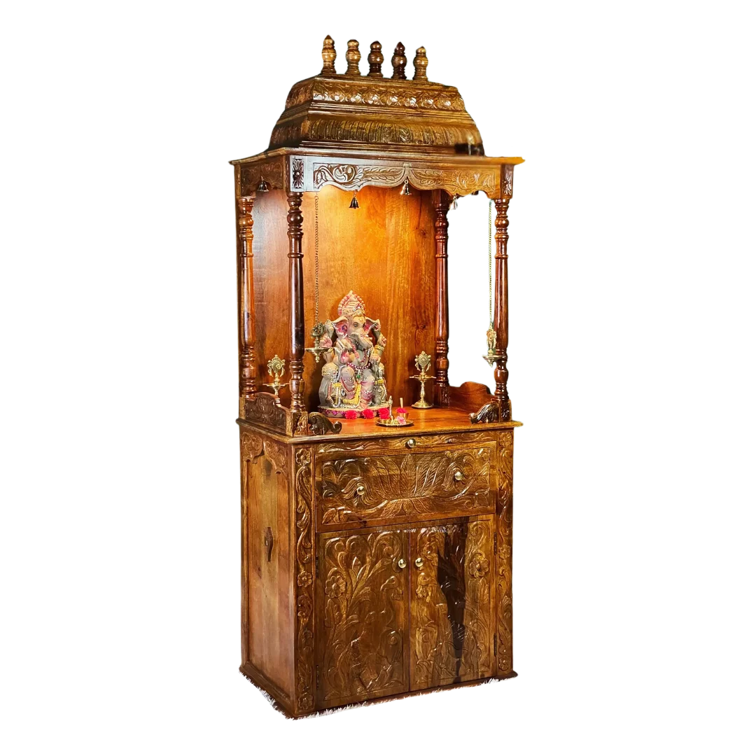 Vyanra-Sheesham-Wood-Mandap-Teak-Front-view