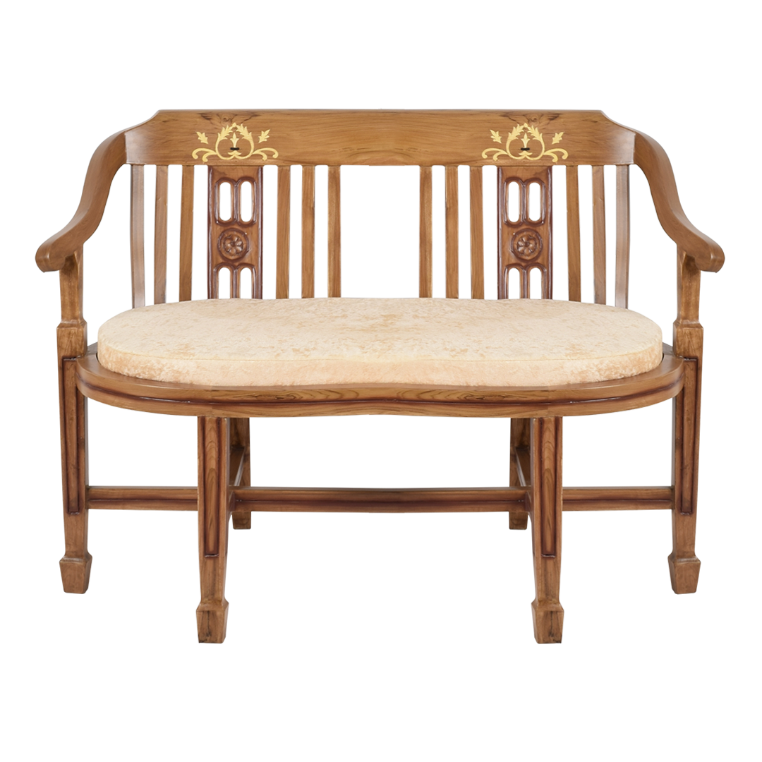 Canasto Solid Wood Arm Chair 2 seater