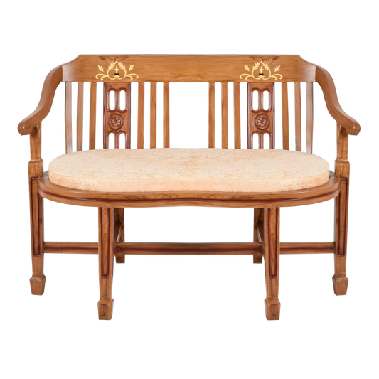 Canasto Solid Wood Arm Chair 2 seater
