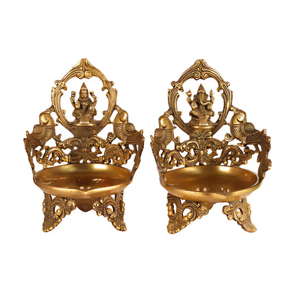 Brass Laxmi Ganesh Diya