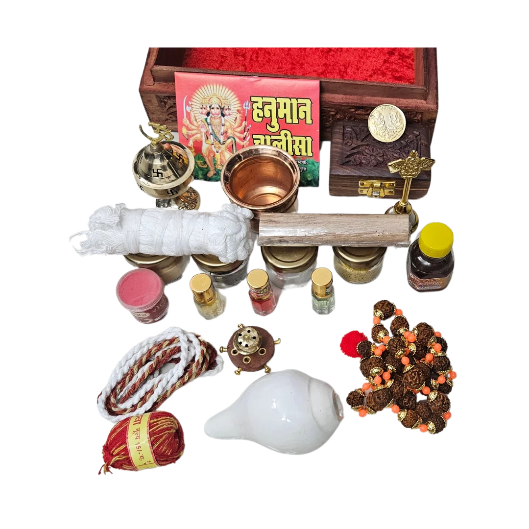 Premium Teak Wood Pooja Box (Medium)