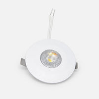 White LED downlight on a light gray background