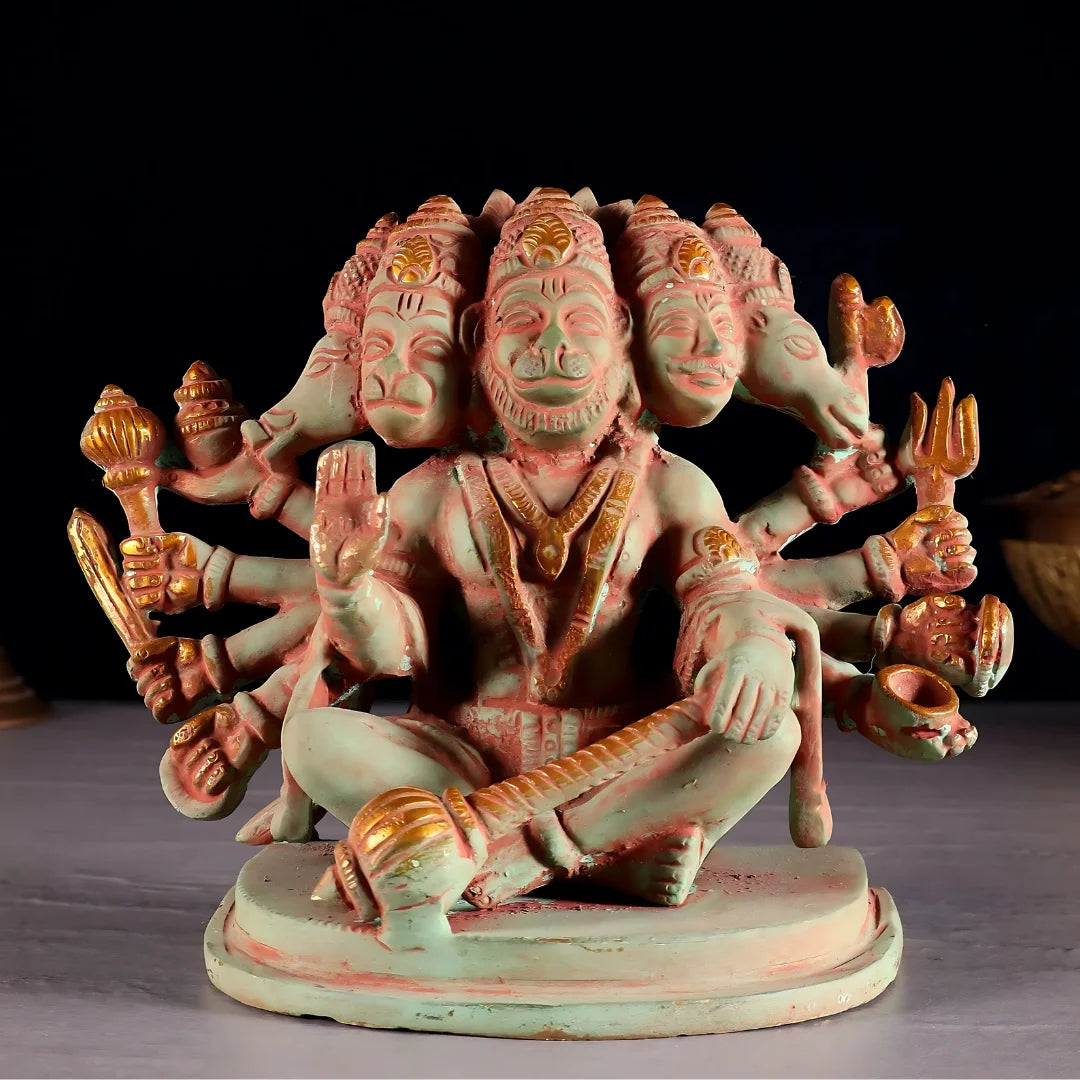 Panchamukhi Hanuman Brass Idol 12