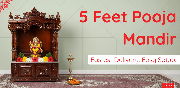 5 Feet Pooja Mandir banner 