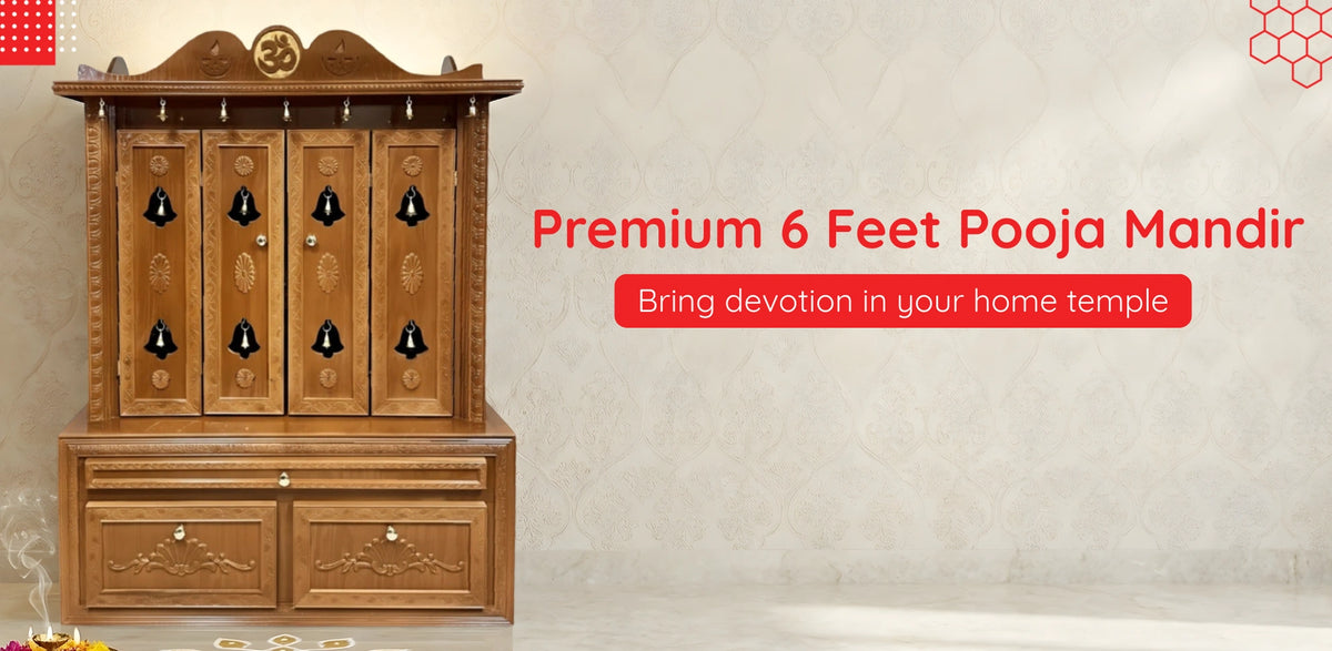 6 Feet Pooja Mandir for Home