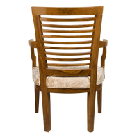 AURA Teak Wood Arm Chair (Teak) Back View Image