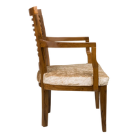 AURA Teak Wood Arm Chair (Teak) Side View Image