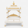 Aaradhana Large Floor Rested Pooja Mandir (White Gold)