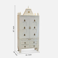  Aarati Teak Wood Mandap (White)dimensions