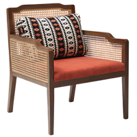 Aarika Teak Wood Lounge Chair (Brown) Side Angle 