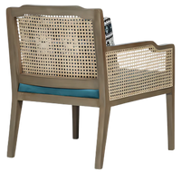 Aarika Teak Wood Lounge Chair (Teak) Back View