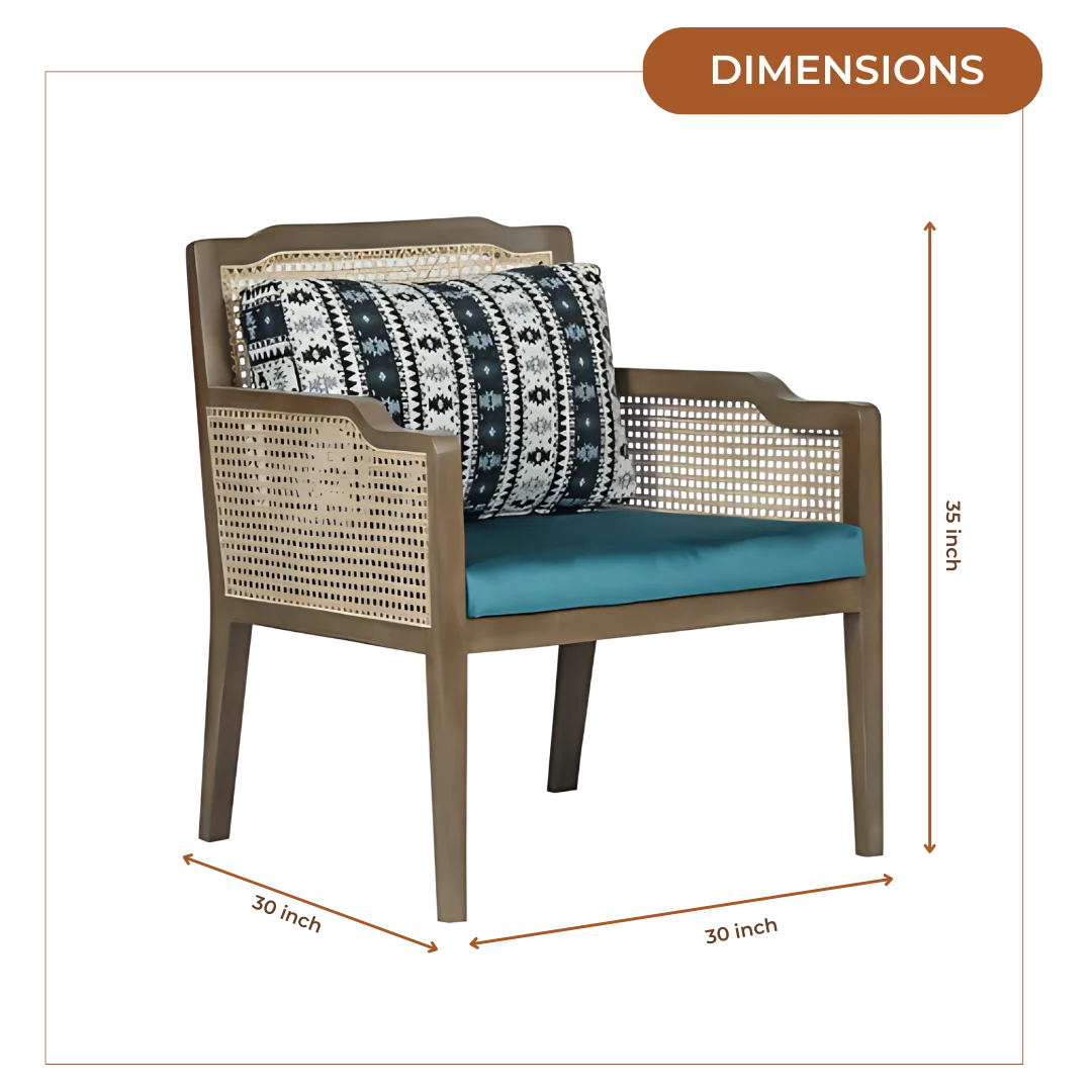 Aarika Teak Wood Lounge Chair (Teak)
Dimensions