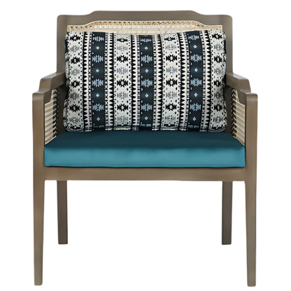 Aarika Teak Wood Lounge Chair (Teak) Front View