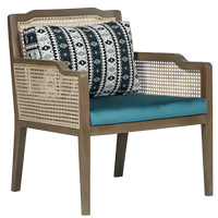 Aarika Teak Wood Lounge Chair (Teak) Side angle