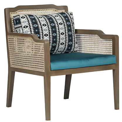 Aarika Teak Wood Lounge Chair (Teak) Side angle