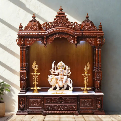 Aarunya Teak Wood Mandap (Brown)